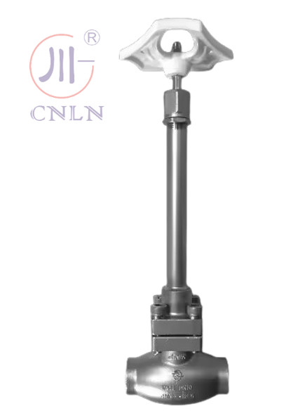 SS304/316 Криогенный шаровой клапан длинного ствола типа D ((DN10-100 мм) для СПГ/LOX/LN2