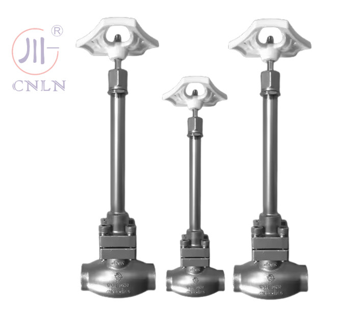 SS304/316 Криогенный шаровой клапан длинного ствола типа D ((DN10-100 мм) для СПГ/LOX/LN2