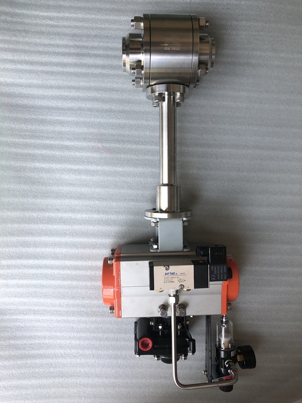 CF3/CF8 SS304/SS316 Криогенный пневматический шаровой клапан для СПГ/LOX/LN2/LAR