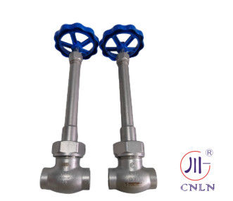 DN40 Криогенный длинный стволовой шар клапан PTFE клапан CF8 CF3 Синий ручной колес для специальных газов