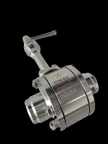 Криогенный шаровой кран с фланцевым соединением и ручным приводом, предназначенный для СПГ, жидкого азота и жидкого аргона